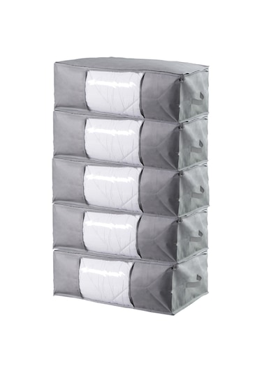 Vedsey 5' Li 50x70x25 Set Gri Pencereli Baza Altı Düzenleyici Hurç Gri