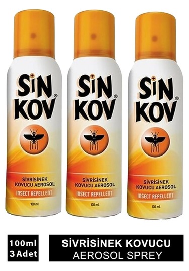 Sinkov Sivrisinek Ve Karasinek Kovucu Aerosol Deo Sprey 3 x 100 ML