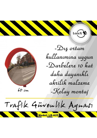 Lorex  LR-A25 Akrilik Trafik Güvenlik Aynası 60 CM