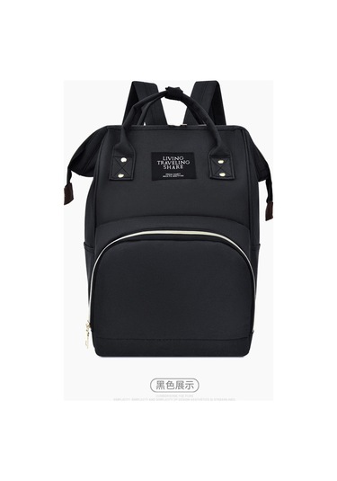 Dianziye Mama Çanta Sırt Çantası Çok Fonksiyonlu Büyük Kapasiteli Toxik Olmayan Dayanıklı Anne Bebek Çantası Siyah Siyah