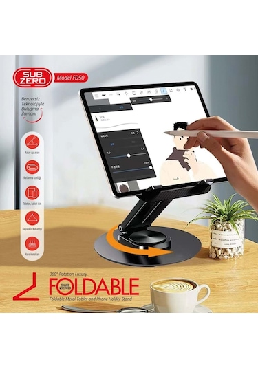 Subzero Fd50 Metal Masa Üstü Tablet Standı 360 Derece Hareketli
