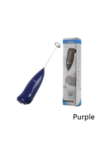 Ulzyvf Yumurta Süt Paslanmaz Mutfak Mor Mor Matcha Latte Köpürtücü Kahve Frappe Ev Elektrikli El Çırpma Çelik Blender Aletleri Jv Mor