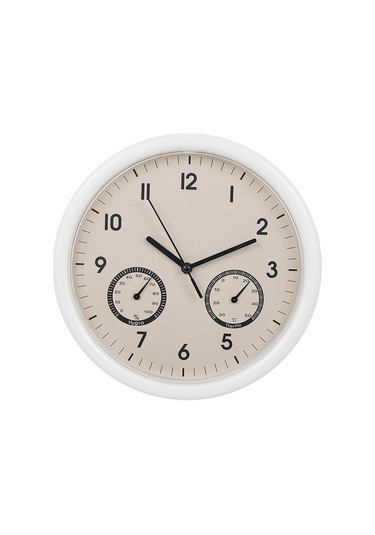 Goldenqian 10 Inç Duvar Saati Sıcaklık Ve Nem Asılı Saatler Ofis Ev Dekor Donanma 82eauu Bej