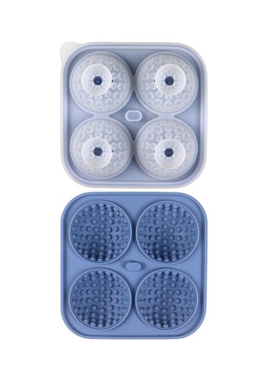 Ganzhoushop Silikon Mavi Kutusu Küpü Kalıp Kafes Buz Küpleri Ambition Adet-golf Açık 2 Rp Açık Mavi