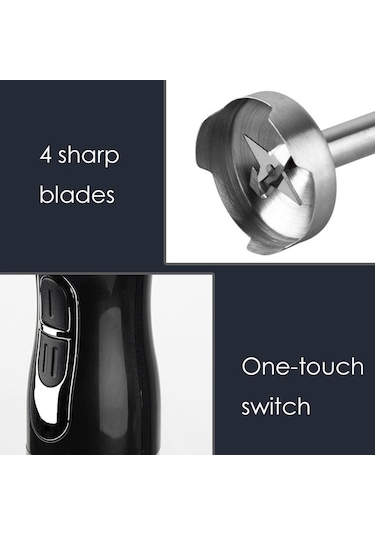 Sones Raf 700w 4 Bıçaklı El Tipi Elektrikli Blender Paslanmaz Çelik Yemek Pişirme Çubuğu, Ab Fişi Beyaz