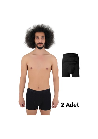 Erkek Boxer Likralı 6'lı Premium Paket Siyah-Beyaz