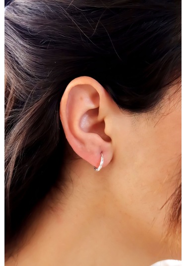 Dorika Model Halka Gümüş Küpe 12-Mm 201020853