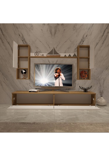 Decoraktiv Eko 5da Mdf Std Tv Ünitesi Tv Sehpası Pera - Beyaz