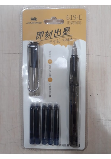 Jinhao Dolma Kalem Şeffaf Ef 0,38Uç Kalem+5 Kartuş Renk Seçenekli Şeffaf Yeşil