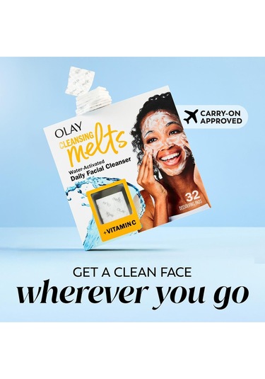 Olay Cleansing Melts + Vitamin C Cilt Temizleyici Çözünen Ped 32 Adet