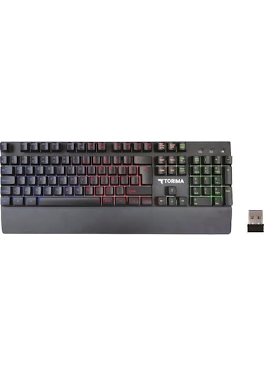 Torima TK-10 Kablosuz Mekanik Hisli Şarj Edilebilir RGB Işıklı Wireless Gaming Klavye