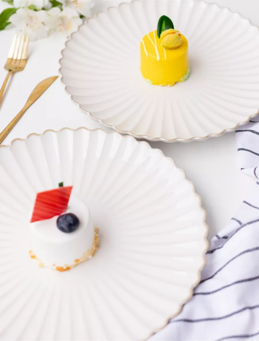 Perex 2 Adet Seramik Tabak Seti, 20 Cm 215800849 Bej