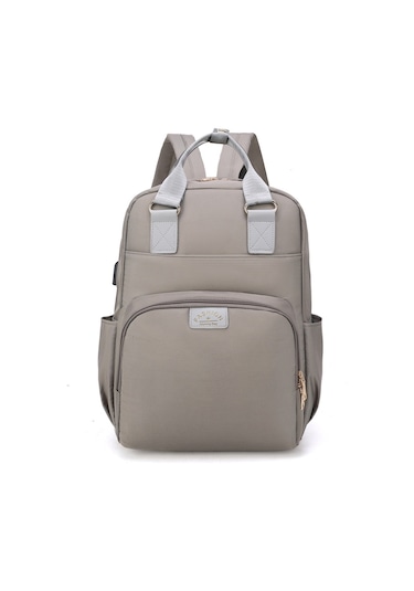 Çok Fonksiyonlu Anne Bebek Bakım Çantası Gri