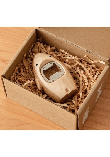 Novahub Ahşap Köpekbalığı Tasarımlı Sevimli Şişe Açacağı - Ev Ve Masaüstü Dekoru İçin Kahverengi, Ahşap Balık Şişe Açacağı Kahverengi