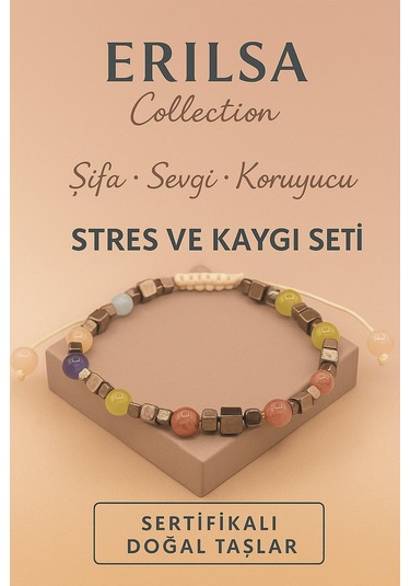 Sertifikalı Stres Ve Kaygı Seti Ametist Çilek Kuvars Prehnit Pe