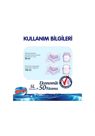 Bingo Soft Çamaşır Yumuşatıcısı Kuzumun Kokusu 5 L