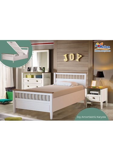 Meltem Kids Joy Genç Odası Amortisörlü Bazalı Tek Kişilik Karyola 100x200 cm Meltem Kids Joy Genç Odası Amortisörlü Bazalı Tek Kişilik Karyola 100x200 cm