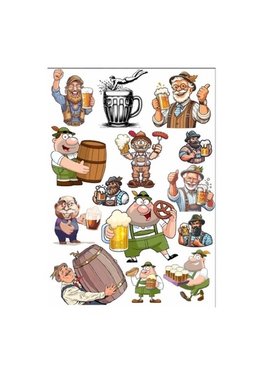 Biracı Adam Sticker Set