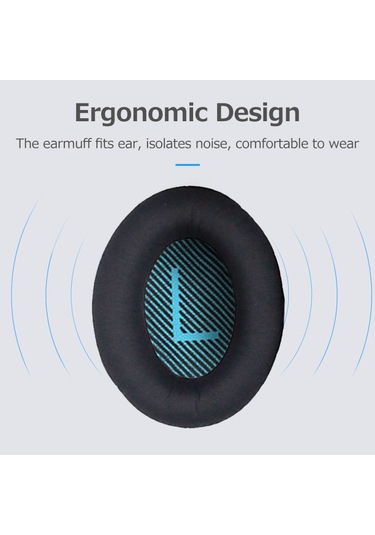 Baş Üstü Kulaklık Hafızalı Köpük Kulak Yastıkları Yedek Yumuşak Nefes Alabilir Kulak Pedleri Bose Qc25 Qc15 Qc35 Siyah İle Uyumlu