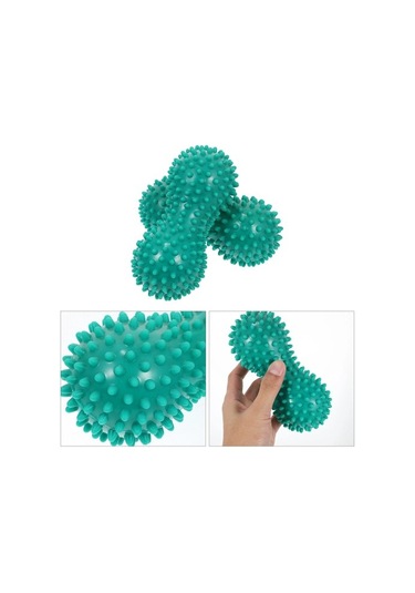 Yeşil 2 Adet Masaj Fıstık Topları Ayak Ayak Rulo Masajı Plastik Pvc Şekilli Fitness Cihazı Ofzrc3 Çok Renkli