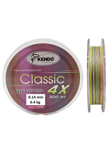 Kendo Classic 4x 0.14mm 300m Multicolor Örgü İp Misina