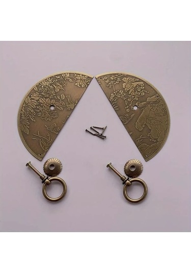 Willowhaven 2 Adet Pirinç Vintage Dolap Ve Mobilya Kulpları Parlak Yuvarlak Kapı Tokmakları