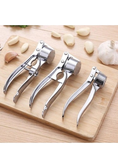 Gümüş Çok Fonksiyonlu Sarımsak Ezici Kırıcı Paslanmaz Çelik Manuel Sarımsak Kıyma Doğrama Zencefil Öğütücü Aracı Mutfak Aksesuarları A Gümüş