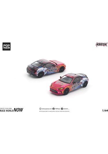Pop Race Toyota Gr86 Cup 1087x Livery 1:64 Diecast Model Araba Kırmızı