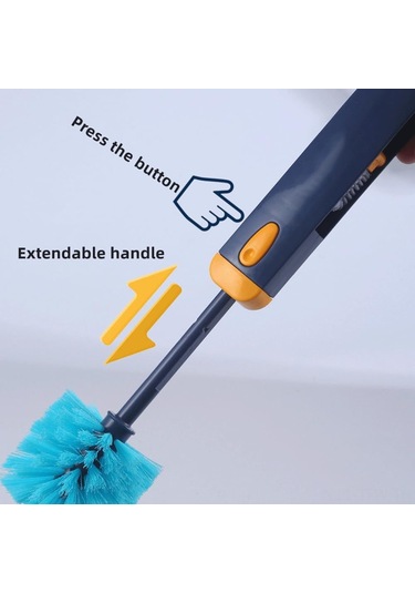 Tenfowee Mavi Modern Minimalist Silikon Bardak Fırçası - Dört İşlevli Kuvvetli Temizleme, Köşelerde Ve Boşluklarda Kirleri Temizler, Bardakları Hasar Vermeden