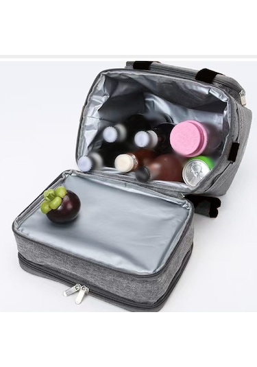 Dolıty Yalıtımlı Soğutucu Torba 18l Sıcak Soğuk Gıda Gri Gri