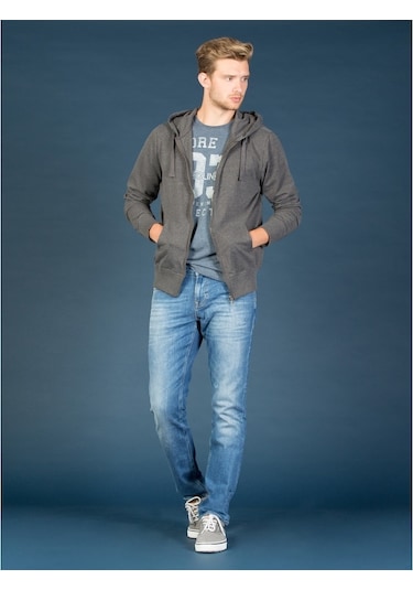Colin's Regular Fit Kapişonlu Antrasit Erkek Sweatshirt CL1002717_q1.v1_ANM