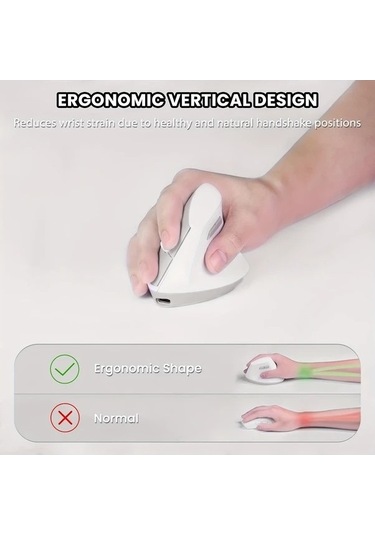 Besthome1 Ajazz I300 Ergonomik Kablosuz Fare 2.4g Bt 1600 Dpı Siyah - -