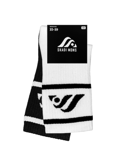 Skadi Mons Logo Tennis 2 Pack Unisex Siyah Çorap 1605030523-001 Siyah