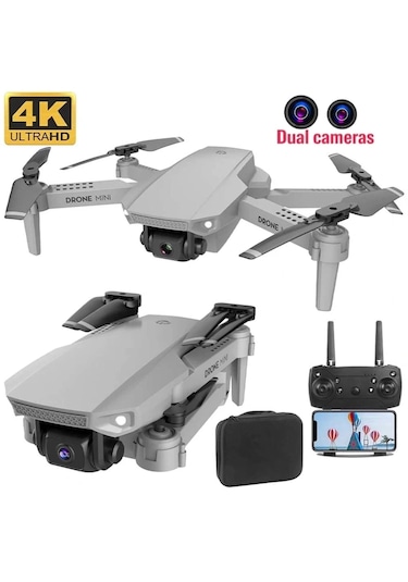 E88 4k Hd Çift Kameralı Drone App Kontrol Wifi Li Katlanabilir