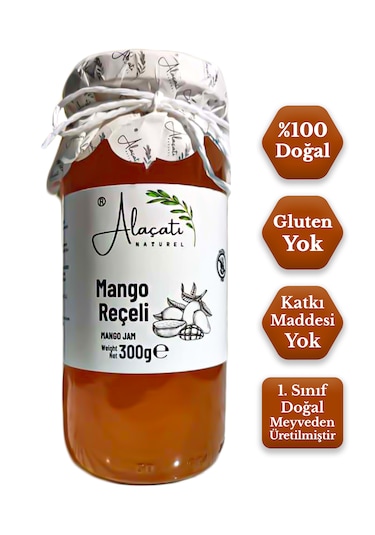 Doğal Mango Reçeli Glutensiz 300 G