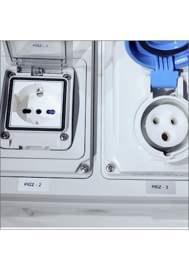 Novsen Ip66 Kombinasyon Panosu 2 Ad. Schuko 16a, 1 Ad. 3x16a Kilitli P.