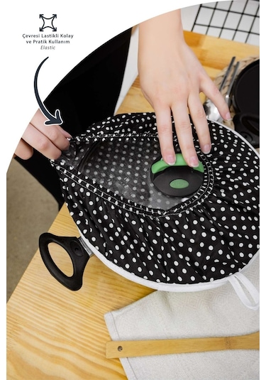 3 Adet Şık Ve Pratik Demlematik: Pilav Demleme Örtüsü , Tencere Kapağı Bonesisiyah Pauntiye