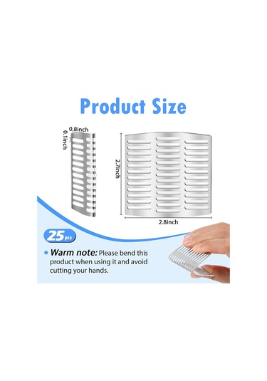 Neevoyu 25 Adet Paslanmaz Çelik Weep Delik Kapağı, 2.75 İnç Su挡 Paneli - Fare, Arı, Kertenkele, Yılan Girişini Engeller