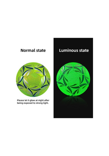 1 Adet Canlı Floresan Yeşil Profesyonel Futbol Topu - Açık Hava Çok Renkli