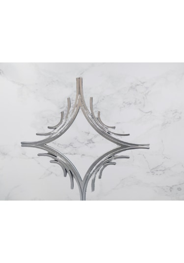 Ayna Cnc Model Mdf Kesim Modern Tarz Estetik Çizgi Parlak Gümüş
