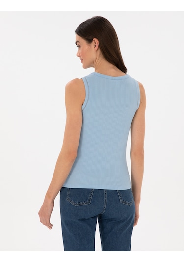 Pierre Cardin Kadın Açık Mavi Bluz Örme 50301485-vr003 Açık Mavi