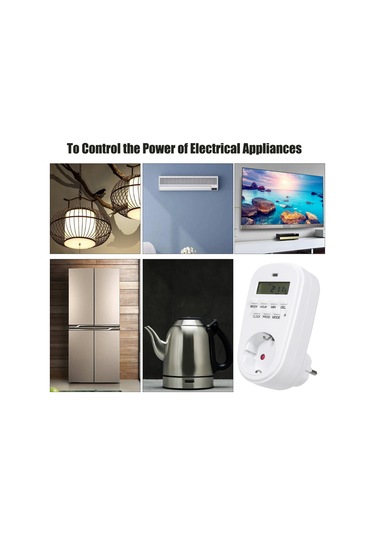 Springsun Akıllı Zamanlayıcı Prizi - Otomatik Açma/kapama Kontrol Cihazı, Enerji Tasarrufu, 220-240v Avrupa Standartı, Isı Dayanıklı Malzeme