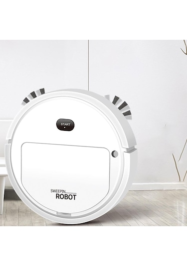 Suntek 4'ü 1 Arada Robot Süpürge Usb Şarjı Ev Evcil Beyaz