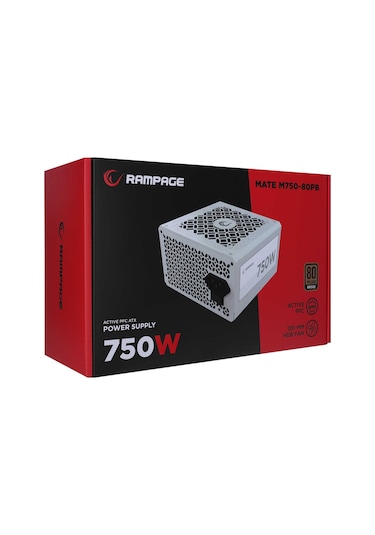 Rampage Mate M750-80pb 750w 12cm Tam Modüler 80+bronze Aktif Pfc %85 Atx Güç Kaynağı-beyaz