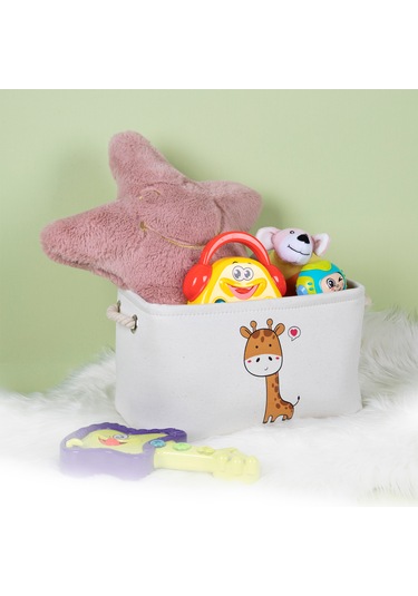 Decolove Oyuncak Sepeti - Zürafa Desenli / Büyük Boy Krem