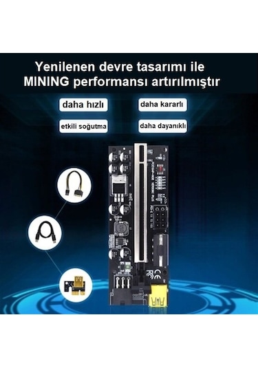 Zauss V009C Plus Pcı-E X1 To X16 Riser Ekran Kartı Yükseltici