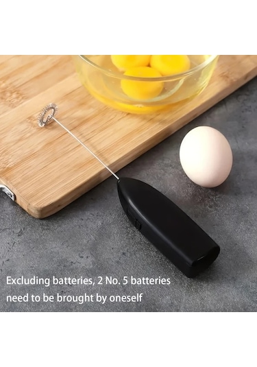 Elmpaly Siyah Paslanmaz Çırpıcı Taşınabilir Şarjlı 3ü1 Arada Mini Çırpıcı Süt Köpürtücü Diğer