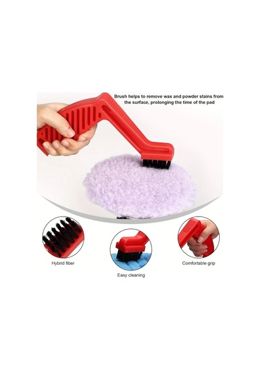 Fochsia 2pcs Cila Pedi Temizleme Aracı Parlatma Süngeri Zımpara Disk Fırçası Araç Mum Leke Fırçası