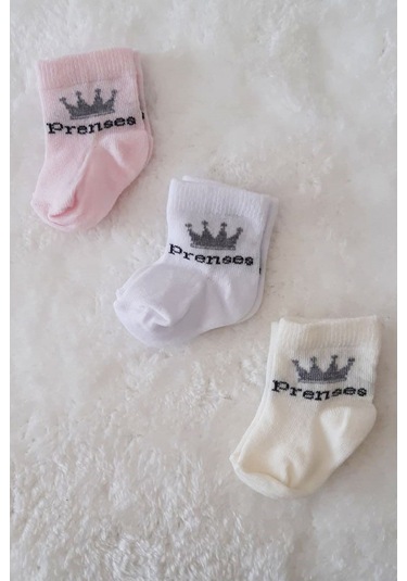 3lü Kız Erkek Bebek Yenidoğan Çorap Pamuklu Likralı Esnek 001