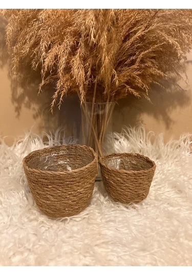 2li Hasır Silindir Saksılık En Küçük Boylar